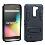 Wholesale LG Tribute 5 K7 Hard Shield Holster Combo Belt Clip Case (Black)